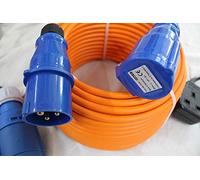 16 A High Current 25m Extension Lead with Orange 1.5mm Cable
