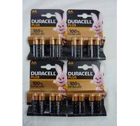 16 AA Duracell Plus Power Mn1500 LR6 Alkaline Batteries 4x4 Pack Exp 03/2032