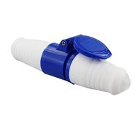 16 Amp 240v Site Trailing Plug & Socket 230v 16a 3 Pin PCE 240 Volt Blue Hook Up, 1 Set