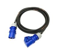 16 Amp 3 Pin 240V IP44 Extension Lead - PCE Blue - 2.5mm² Heavy Duty H07RN-F Rubber Cable - 16A HO7 (2 Metre)