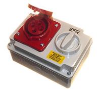 16 Amp 415V 4 Pin Interlock Socket Switched 3P+E 3 Phase Red