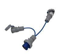 16 Amp IP67 CEE 2-Way 230V Power Distribution Splitter, UK Made (2.5 Metres)