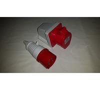 16 amp Plug 4 pin and wall Socket 3phase Earth 415 Volt