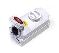 16 amp Switched Interlock 4 pin Socket 380V - 415V IP67 3P+E Waterproof red Triple Phase Interlocked Connector 16A