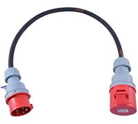 16 AMP To 32 AMP 415V 5 Pin Red 5 Core 4mm HO7RN-F Changeover Lead 3 Phase