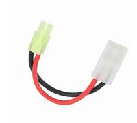 16 AWG Silicone Jacket Cable for Large Tamiya Male to Mini Tamiya Female, 5.1inch Long, Light Weight, Easy to Use, RC Wires, 9g, with Silicone Material, 13 Cm Cable Length (OTA