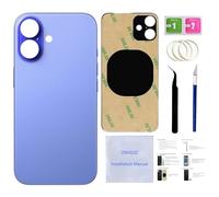 16 Back Glass Replacement for iPhone 16 Back Cover Glass (Ultramarine, 6.1 Inches) with Pre-Installed Tape +Installation Instruction + Repair Tools (Ultramarine)