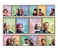 16 Black History Posters - Black History Month Decor, 13.4 * 10.2 inch Classroom Wall Decor, Bulletin Board Decor