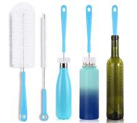 16" Bottle Brush Cleaner for Water Bottle - Long Handle Bottle Brush for Cleaning Narrow Neck Sport Bottles,Beer Bottle and Jugs, Set of 2