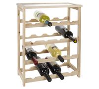 lifetime Bamboo wine rack with 4 shelves for 16 bottles, 46 x 23 x 55 cm, brown, 1 pack