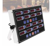 16 Channel Digital Kitchen Timer, Waterproof Cooking Timer with Independent Timing, Adjustable Volume, Permanent Memory for Restaurants, Snack Bars, and Bakeries