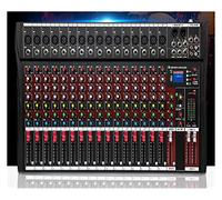 16 Channels Professional Studio Mixer USB DJ Sound Mixing Console Phantom Powers Monitor Amplifier