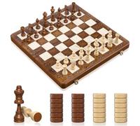 16" Chess Set, Magnetic Wooden Chess Board for Adults & Kids