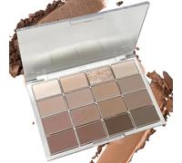 16-Color Brown Grey Nude Eyeshadow Palette - Highly Pigmented Matte & Shimmer Shades, Long-Lasting & Waterproof Neutral Makeup Palette for Women, Safe & Gentle Ingredients, Perfect Gifts (6#)
