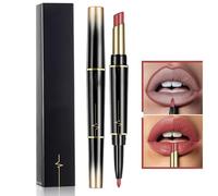 16 Color Long Lasting Lipstick Lip Liner Combo, Lip Liner and Lipstick for Women, Dual Heads Lip Liner and Lipstick Set, Long Lasting Lipstick 24 Hour Waterproof Matte Lip Liner (02#)