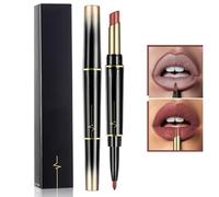 16 Color Long Lasting Lipstick Lip Liner Combo, Lip Liner and Lipstick for Women, Dual Heads Lip Liner and Lipstick Set, Long Lasting Lipstick 24 Hour Waterproof Matte Lip Liner (05#)