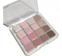 16-Color Milk Tea Series Eyeshadow Palette | Nude & Neutral Shades | Blendable Nude & Cold Brown Shades for Natural Looks | Dark Brown Eyeshadow | Eye Makeup for Women (Pink & Brown)