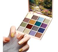 16-Color Solid Gel Nail with Eyeshadow Palette - New Style Japanese Gels Cream | Extra Long-Lasting Set | Nourishing 21-Day Wear Cream Gel for DIY At-Home Manicure, Salon-Quality Resu