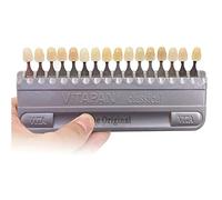 16-Color Teeth Shade Guide for Dental Whitening Color Tracking | Laser-engraved shade numbers with 16-tab layout make color matching quick, precise, and repeatable at every whitening session