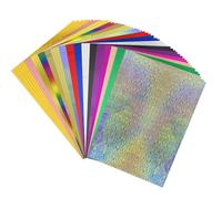 16 Colors 50 Pieces Toner Reactive Foil for Laminator, 20x29cm/7.9x11.4inch Foil Paper for Toner Foiling Scrapbooking Craft Projects Card Making, Foil by Laser Printer and Laminator ( 16 Color )