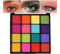 16 Colors Colorful Eyeshadow Palette, Colorful Eyeshadow with Metallic and Matte Finishes, Highly Pigmented Pressed Sparkly Shiny Eyeshadow Palette paletas de sombras para de ojos
