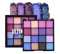 16 Colors Glitter Matte Eyeshadow Palette Colorful Artist Shimmer Glitter Matte Pigmented Eyeshadow Eye Makeup Cosmetics (Blue Enchantress)
