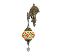 (16 Colors Moroccan Wall Sconce Lamp Turkish Mosaic Glass Lantern Wall Lamp Bohemia Wall Lights for Home Decoration Dining Room Cafe Bar Aisle Hallway,D Made in China