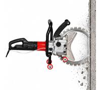 16" Concrete Ring Saw, 9800w 11.81" Deep Cut, Water-fed Wall Cutter | 410mm Ring Saw With High Strength Diamond Cutter Head And Guide Rollers For Concrete, Brick And Masonry Cutting