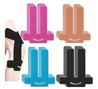 16 Count Kinesiology Tape for Knees, Precut Sports Physio K Tape, Original Cotton Waterproof & Breathable, Latex Free Elastic Kinesiology Athletic Tape for Knee Support and Muscle Pain Relief-4colors