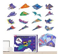 16 Creative Folding Paper Planes, Sheet Airplane Crafts Paper,16 Models Creative,Arts and Crafts Set, Perfect Gift for Boys and Girls Ages 6-12+