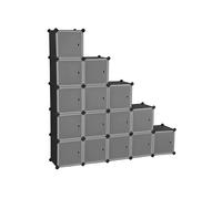16 Cube Storage Organiser, Black