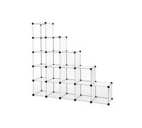 16 Cubes Storage Organiser, White / 153 x 31 x 153 cm