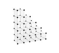 16 Cubes Storage Organiser, White / 30 x 89.2 x 69.2 cm