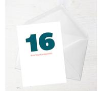 16 Don't Get Pregnant. Greetings Card - Standard Card