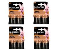 16 Duracell AA Alkaline Batteries - 4x 4 Pack MN1500 LR6 Plus 100% Extra Life