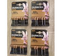 16 Duracell AAA 1.5V LR03 Alkaline Batteries - Plus 100% Extra Life Free P&P
