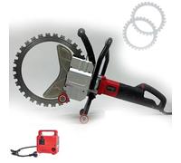 16" Electric Concrete Saw, 9800W 16" Disc Cutter, 11.8” Cutting Depth, with Water Fed Dust Suppression, 2 Diamond Saw Blades, Adjustment-Free Handh, for Stone, Marble, Bricks & Concrete