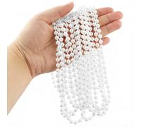 16 Feet Pearl Garland for Decorating, 6mm White Faux Pearl String for Wedding Party Christmas Tree Decorations, Pearl Strands for DIY Crafts