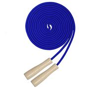 16 FT Long Jump Rope for Kids, Adjustable Double Dutch Skipping Rope with Wooden Handle, Multiplayer Team Jumping Rope for Outdoor Fun, School Sport, Party Game, Birthday Gift (Blue)