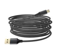 16 FT PS4 Controller Charger Charging Cable, Nylon Braided Extra Long Micro USB 2.0 High Speed Data Sync Cord Compatible for Playstaion 4, PS4 Slim/Pro, Xbox One S/X Controller, Black