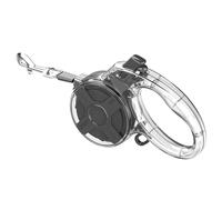 16 ft Tangle-Free Retractable Dog Leash with One-Handed Brake, Strong Nylon Tape & Transparent Shell for Small & Medium Dogs up to 44 lbs