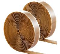 (16 FT x 3/4 Inch) Strips with Adhesive for Fabric, Stick On for Fabric, No Sew Sticky Back for Clothes, Curtains - Heavy Duty Double Sided Hook and Loop Hem Tape Fasteners, No Sewing No Iron, Tan