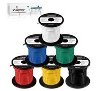 16 Gauge Wire 600FT, 16 AWG Auto Wire 100ft Each Spool, 6 Colors Copper Clad Aluminium Low Voltage Electrical 16 Gauge, Hookup Kit for Breadboard/Automotive/DIY/Battery