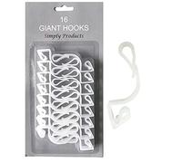 16 Giant Christmas Gutter Hooks Weatherproof Plastic for Hanging Outdoor Christmas String Lights, Fairy Lights or Rope Lights Gutter Clips - (Clear)