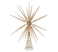 16" Gold Glittered Star Christmas Tree Topper, Modern Christmas Decor, Folding Tree Topper