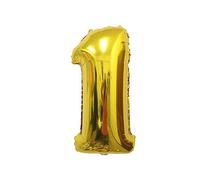 SHATCHI 16" Letters Numbers Foil Balloons Air Filled Self Inflating Birthday Anniversary Wedding Party Banner Decorations, Gold