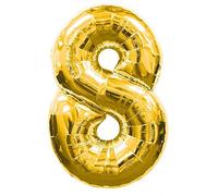SHATCHI 16" Letters Numbers Foil Balloons Air Filled Self Inflating Birthday Anniversary Wedding Party Banner Decorations, Gold