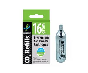 16 Gram Non-Threaded CO2 Cartridges 6-pack Refills Genuine Innovations 16g x 6