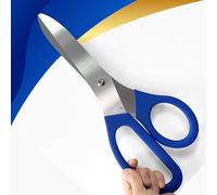 16" Grand Opening Scissors - Giant Blue Ribbon Cutting Shears for Business Events & Celebrations - Sharp Ceremonial Blades for Precise Cuts
