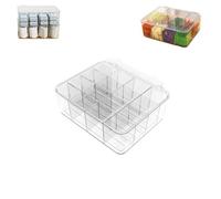 16 Grids Clear Drawer Organiser with Removable Dividers & Lid - Moisture-Proof, Dust-Proof Storage Box for Underwear, Socks, Bras, Accessories - Stackable Transparent Drawer Organizer (30 x 26 x 10cm)